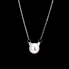 Cat Ear Pearl Choker Necklace