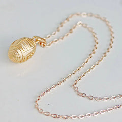 Chic Football Charm Necklace