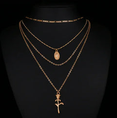 Elegant Maria Rose Chain Necklace