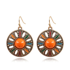 Boho Chic Gem Drop Earrings