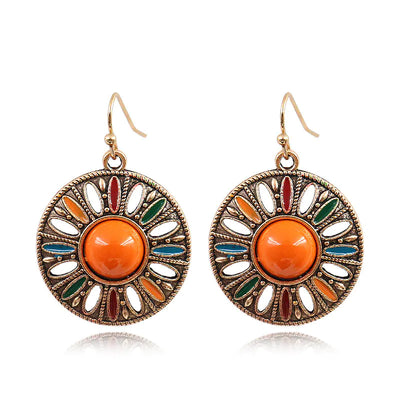 Boho Chic Gem Drop Earrings