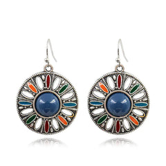 Boho Chic Gem Drop Earrings