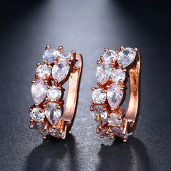 Colorful Waterdrop Zircon Earrings - Mona Lisa Collection