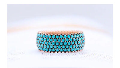 Elegant Turquoise Copper Ring