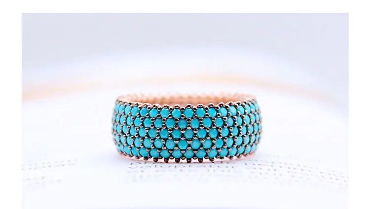 Elegant Turquoise Copper Ring