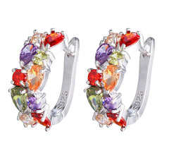 Colorful Waterdrop Zircon Earrings - Mona Lisa Collection