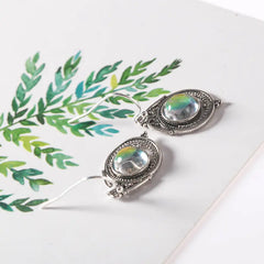 Mumbai Moonstone Earrings with Moon Design