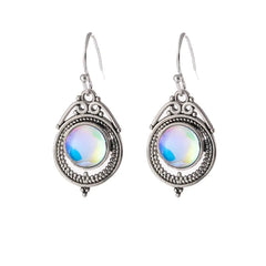 Mumbai Moonstone Earrings with Moon Design