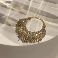 Elegant Tassel Statement Ring