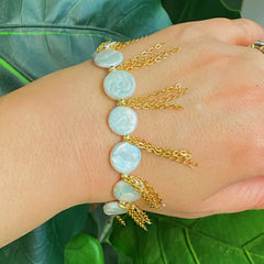 Pearl Shell Fringe Bracelet