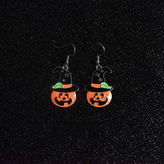 Creative Pumpkin Pearl Earrings for Halloween