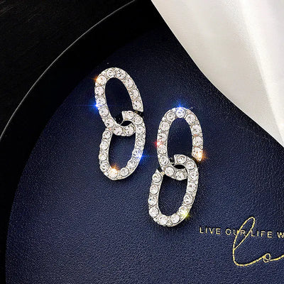 Fashionable Chunky Chain Rhinestone Necklace for Women