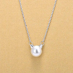 Cat Ear Pearl Choker Necklace