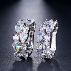 Colorful Waterdrop Zircon Earrings - Mona Lisa Collection