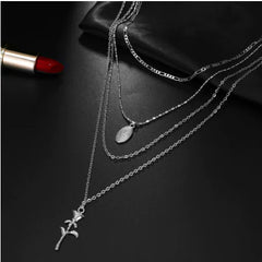 Elegant Maria Rose Chain Necklace
