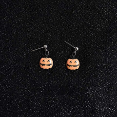 Creative Pumpkin Pearl Earrings for Halloween