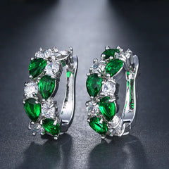 Colorful Waterdrop Zircon Earrings - Mona Lisa Collection