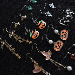 Creative Pumpkin Pearl Earrings for Halloween