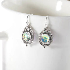 Mumbai Moonstone Earrings with Moon Design