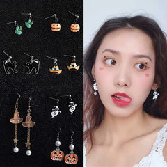 Creative Pumpkin Pearl Earrings for Halloween