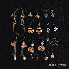 Creative Pumpkin Pearl Earrings for Halloween