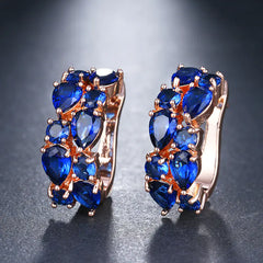 Colorful Waterdrop Zircon Earrings - Mona Lisa Collection