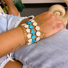 Pearl Shell Fringe Bracelet
