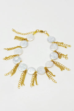 Pearl Shell Fringe Bracelet
