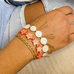 Pearl Shell Fringe Bracelet