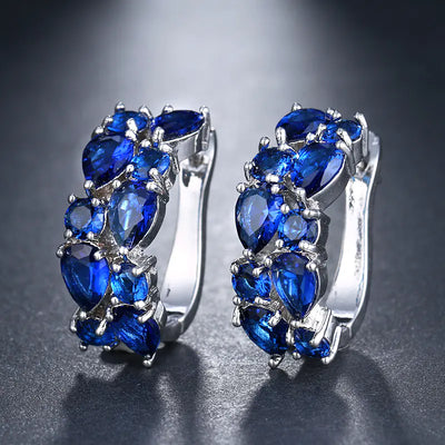Colorful Waterdrop Zircon Earrings - Mona Lisa Collection
