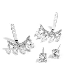 Elegant Diamond Tassel Drop Earrings