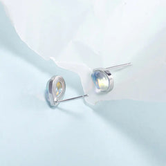 Fengxiaoling 100% 925 Silver Moonstone Drop Earrings
