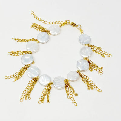 Pearl Shell Fringe Bracelet