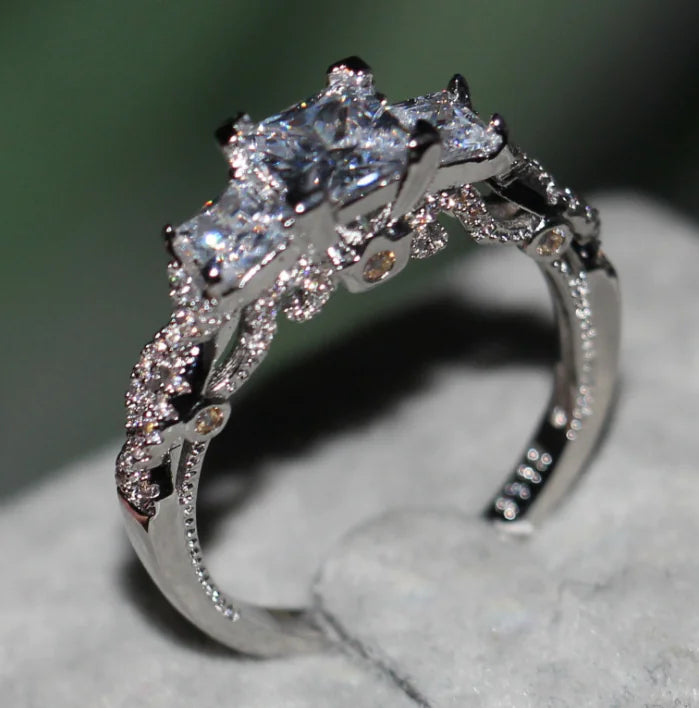 Gemstone Geometric Ring