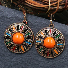 Boho Chic Gem Drop Earrings