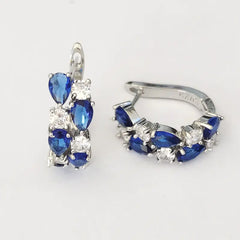 Colorful Waterdrop Zircon Earrings - Mona Lisa Collection