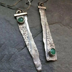 Colorful Mosaic Earrings - Opal and Rainbow Design
